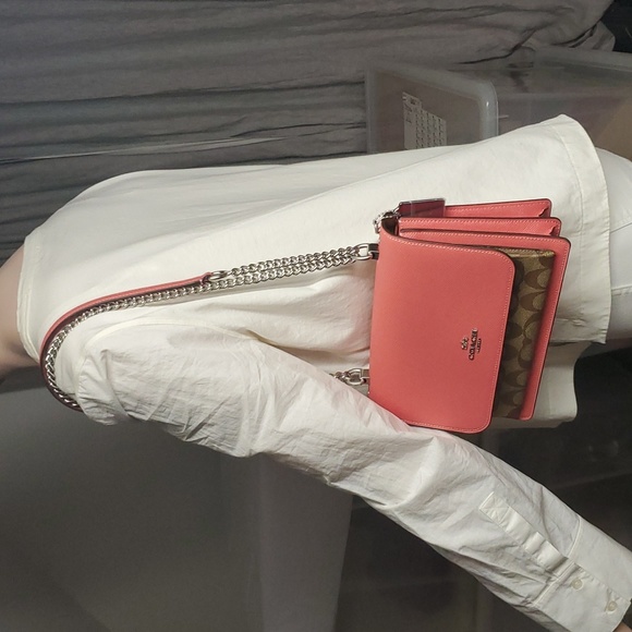 Coach 91019 Klare Crossbody In Signature Canvas SV/KHAKI/TANGERINE (Last One) - Picture 5 of 16